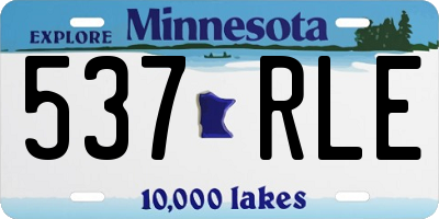 MN license plate 537RLE