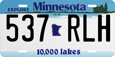 MN license plate 537RLH