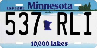 MN license plate 537RLI