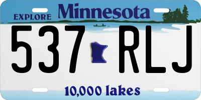 MN license plate 537RLJ