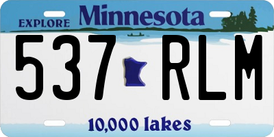 MN license plate 537RLM