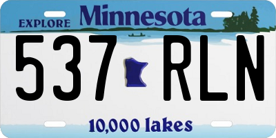 MN license plate 537RLN