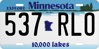MN license plate 537RLO