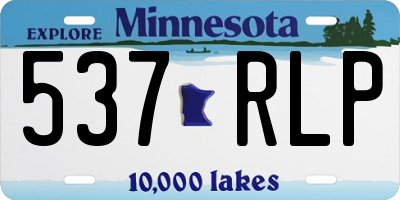 MN license plate 537RLP