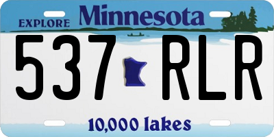 MN license plate 537RLR
