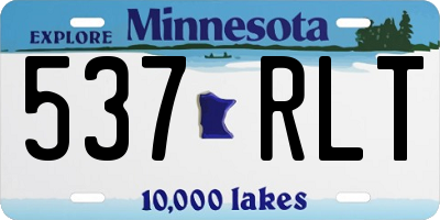 MN license plate 537RLT