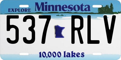 MN license plate 537RLV