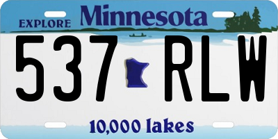 MN license plate 537RLW