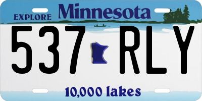 MN license plate 537RLY