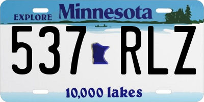 MN license plate 537RLZ