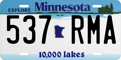 MN license plate 537RMA