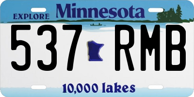 MN license plate 537RMB