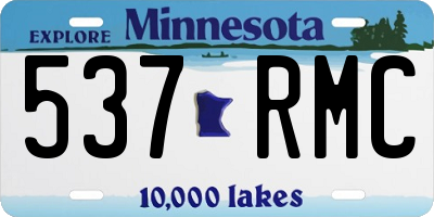 MN license plate 537RMC
