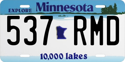 MN license plate 537RMD