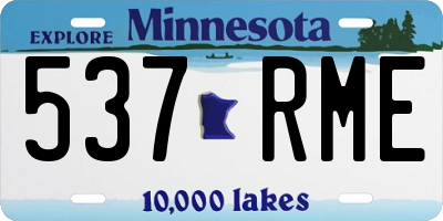 MN license plate 537RME