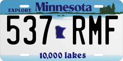 MN license plate 537RMF