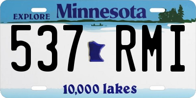 MN license plate 537RMI