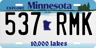MN license plate 537RMK