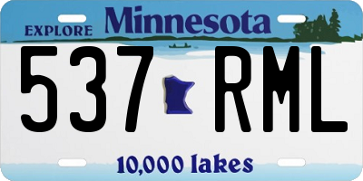 MN license plate 537RML