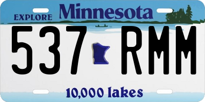 MN license plate 537RMM