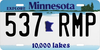 MN license plate 537RMP