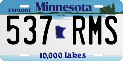 MN license plate 537RMS