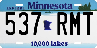 MN license plate 537RMT