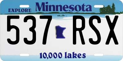 MN license plate 537RSX
