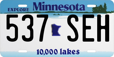 MN license plate 537SEH