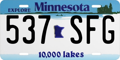 MN license plate 537SFG