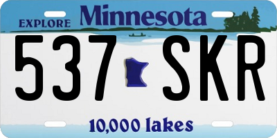 MN license plate 537SKR