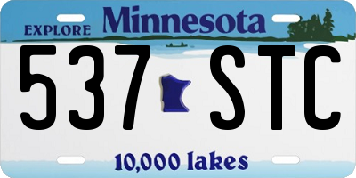 MN license plate 537STC
