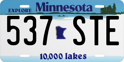 MN license plate 537STE
