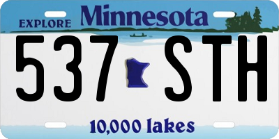 MN license plate 537STH