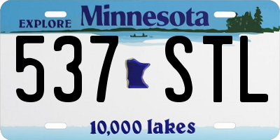 MN license plate 537STL