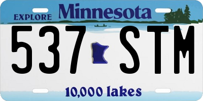 MN license plate 537STM