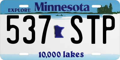 MN license plate 537STP