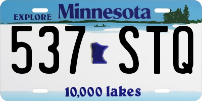 MN license plate 537STQ