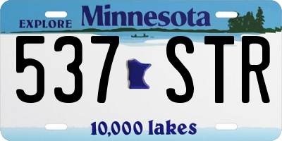MN license plate 537STR