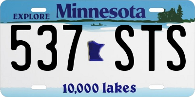 MN license plate 537STS