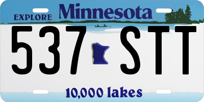 MN license plate 537STT