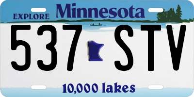 MN license plate 537STV