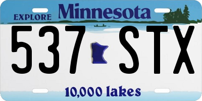 MN license plate 537STX