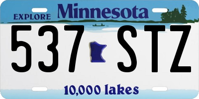 MN license plate 537STZ