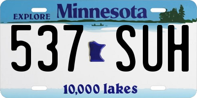 MN license plate 537SUH