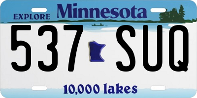 MN license plate 537SUQ