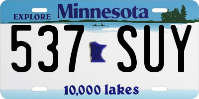 MN license plate 537SUY