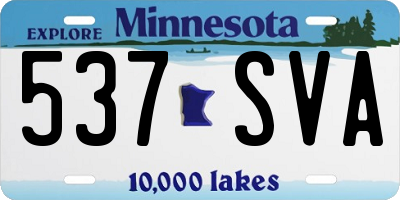 MN license plate 537SVA