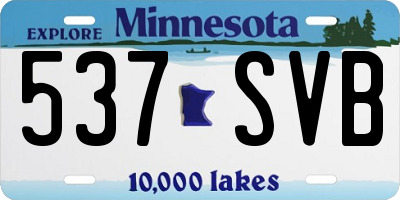 MN license plate 537SVB