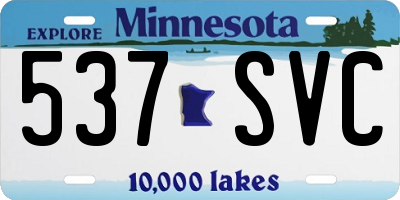 MN license plate 537SVC